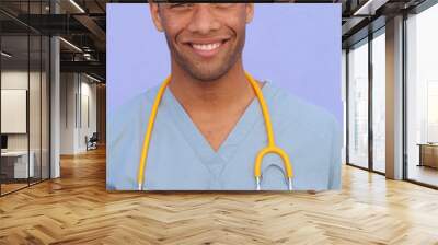 vertical closeup head shot portrait of confident healthcare professional Wall mural