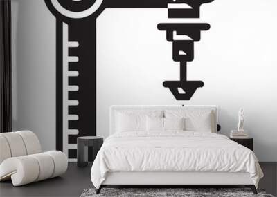 rheometer silhouette vector black and white Wall mural