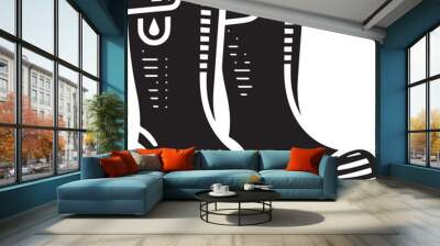 Rubber Boots vector icon illustration, Rubber boots icon Wall mural