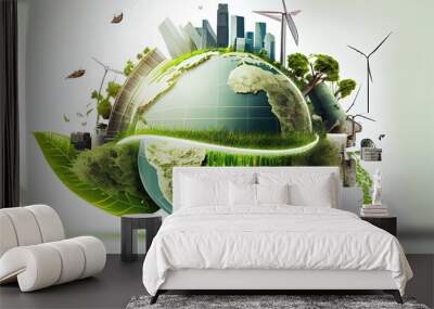 ESG green energy sustainable industry Environmental Social and Corporate Governance Earth Day the importance of loving nature Wall mural