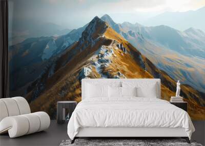 low square mountain ridge,stockphoto style Wall mural