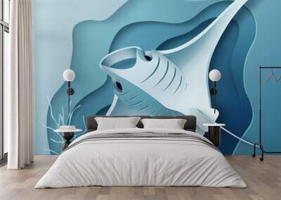 manta ray vector image Wall mural