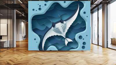 manta ray vector image Wall mural