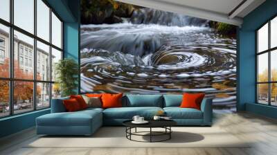 Nature Scene with Fibonacci Spiral 2 Wall mural