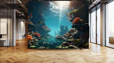 coral reef in the sea Wall mural