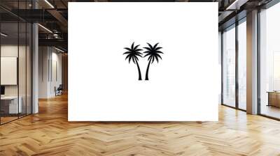 palm tree isolated on white Wall mural