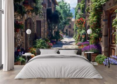 Beautiful old town of Provence Wall mural