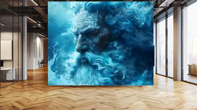 the epic greek god Poseidon  Wall mural