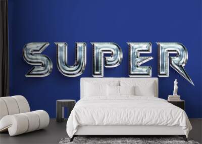 3d text effect template Wall mural