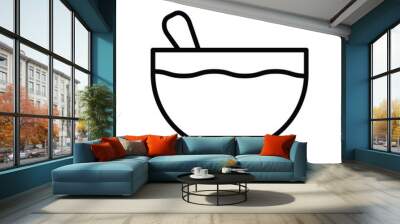 Bowl icon vector template design flat and simple Wall mural