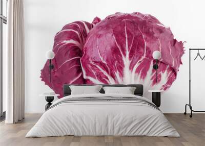 Radicchio, red salad isolated on white background Wall mural