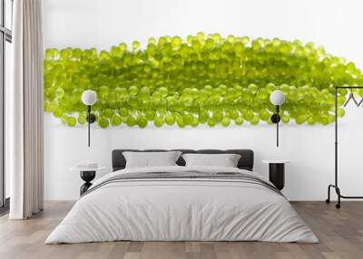 Umi-budou, grapes seaweed or green caviar isolated on white background Wall mural