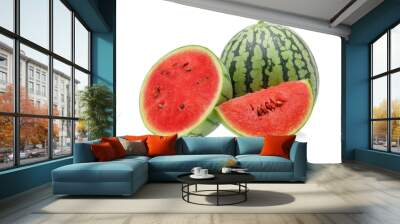 Watermelon isolated on white background Wall mural