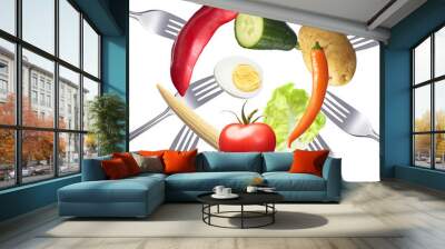 Ausgewogene vegetarische Ernährung Wall mural