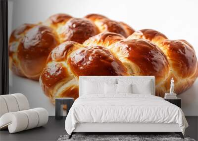 Brioche isolated white background Wall mural