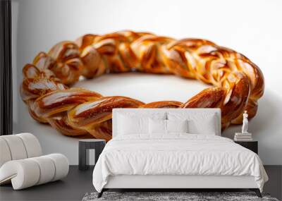 Pain Couronne isolated white background Wall mural