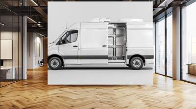 Refrigerator van isolated on white background vector image Wall mural