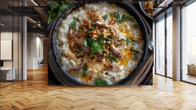 Rice porridge with pork Wall mural