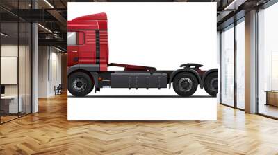 Truck template isolated on white background vector image Wall mural