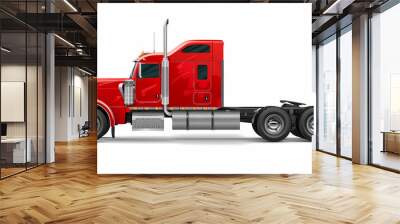 Truck template isolated on white background vector image Wall mural