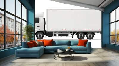 Truck template isolated on white background vector image Wall mural