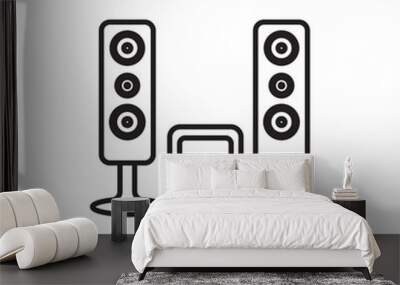 sound system icon Wall mural