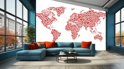 world map love Wall mural