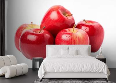 a group of red apples.  Wall mural