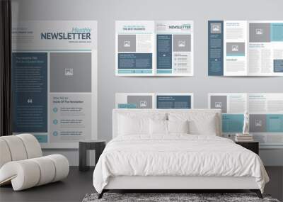 Business Newsletter Design or Journal Design or  Monthly or Annual Report Design  Wall mural