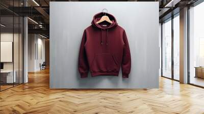 Premium Hoodie mockup, fashionable hoodie on hanger, Clothing mockup, apparel hoodie mockup Wall mural