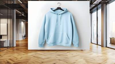 Premium Hoodie mockup, fashionable hoodie on hanger, Clothing mockup, apparel hoodie mockup Wall mural