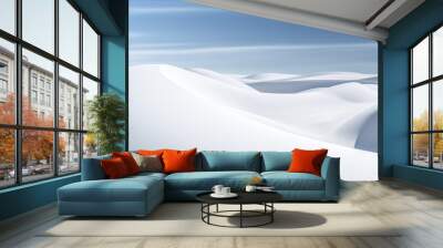 AI Generated. AI Generative. Beautiful white sand dune with blue sky. Graphic Art Wall mural