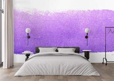 Watercolor purple paint texture abstract shape. Isolated on white background. Wall mural