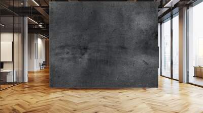 Black rough concrete wall texture - dark grunge background Wall mural