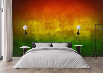 black history month, canvas grunge texture, red yellow green paint color, celebration background Wall mural