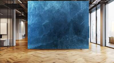 ice winter grunge texture dark blue background Wall mural