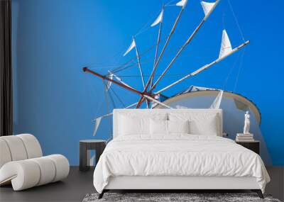 Greek windmill under the blue sky, Travel or environment, Nobody, High resolution over 50MP Wall mural