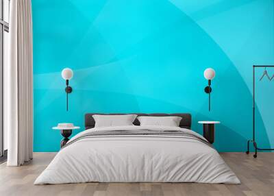 wave light blue gradient graphic background with curved pattern wallpaper  Wall mural