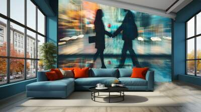 Businessmen Seal the Deal: Handshake Agreement Success,Handshake Success in Business Transaction Wall mural