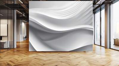 'Abstract modern soft gray texture white background luxury clean vector light subtle smooth wave illustration' Wall mural