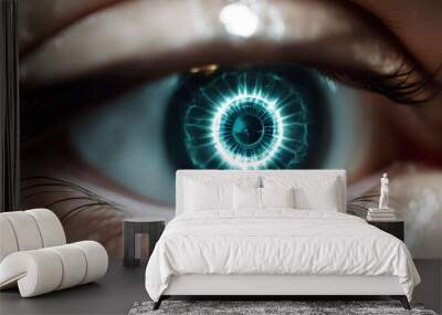 'concepts laser eye surgery visual acuity check up chart lasik optical doctor face eyesight vision test opthalmology store patient concept spectacle male technology medicine healthy young care' Wall mural