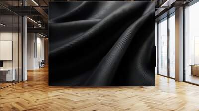 clean texture selective frame natural full Illustration isolated full focus wallpaper 3D clean black linen colored flag banner garment pitchdark frame cloth background cl Wall mural