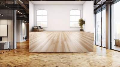 floor decorative abstract hardwood contemporary flooring background empty white apartment emptiness architecture clean Oak decor board wood domestic brown horizontal beech in wall floor design home Wall mural