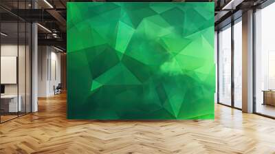 modern low green element illustration diamond abstract graphic background polygon texture polygonal  Wall mural