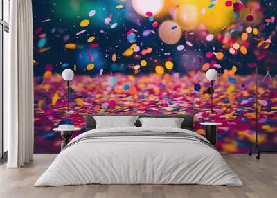 rio carnival bokeh background birthday cologne AI art colorful carnival abstract Generative party Colorful illustration Illustration confetti art confetti post Art background front painting canvas Wall mural