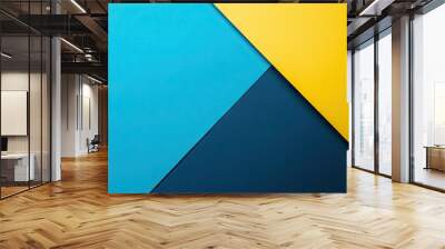 template text space copy background colored yellow Blue Wall mural