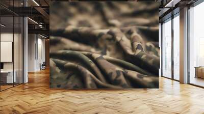 texture fabric dirty camo army background military camouflage textile Wall mural