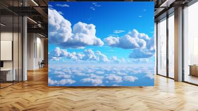 sky, clouds, cloud, blue, nature, white, weather, cloudscape, day, air Wall mural