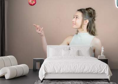 girl with an apple Wall mural