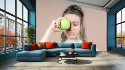 girl with an apple Wall mural